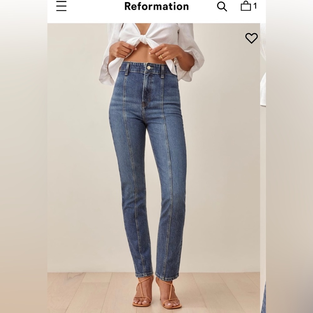 Reformation Amie Seamed High Rise Jeans